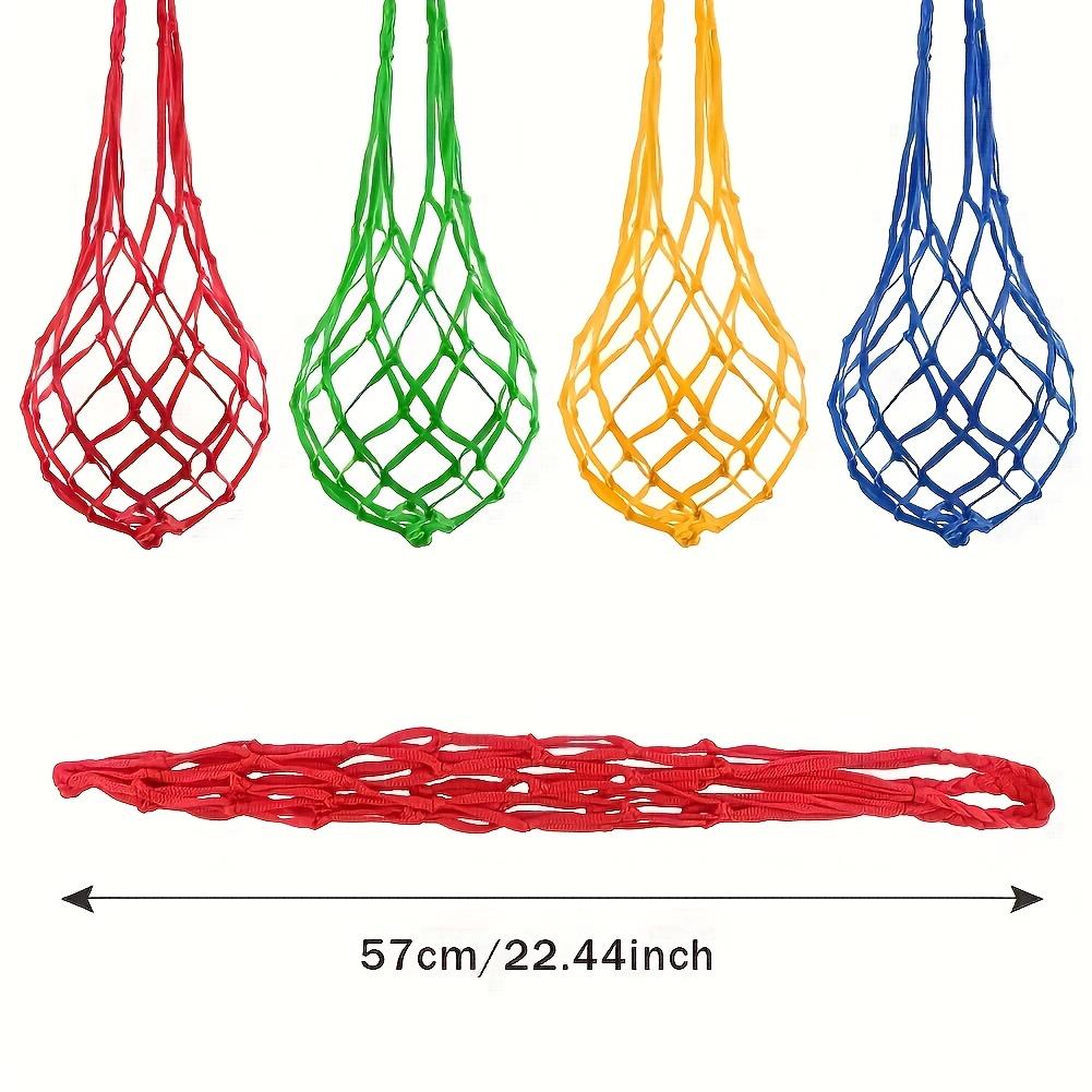 4-Piece hanging chicken feed rack and fruit and vegetable mesh bag - multi-functional and colorful design, suitable for poultry, hens, ducks, durable grid structure for easy hanging, promoting natural feeding and intellectual stimulation Feeder Outdoor