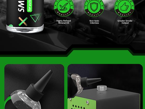 8oz Smoke Fluid for EVAP Smoke Machines – Quick Leak Detection, Low Odor, Universal Fit