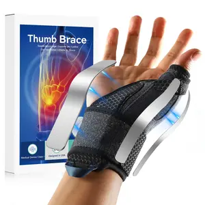 All-in-One Thumb Brace with Palm & Wrist Stabilizer– Adjustable Thumb Brace Wrist Support with Detachable Aluminum Splint--2 Modes for Daily Flexibility & Reinforced Stability, Lightweight & Durable Design for All-Day Use