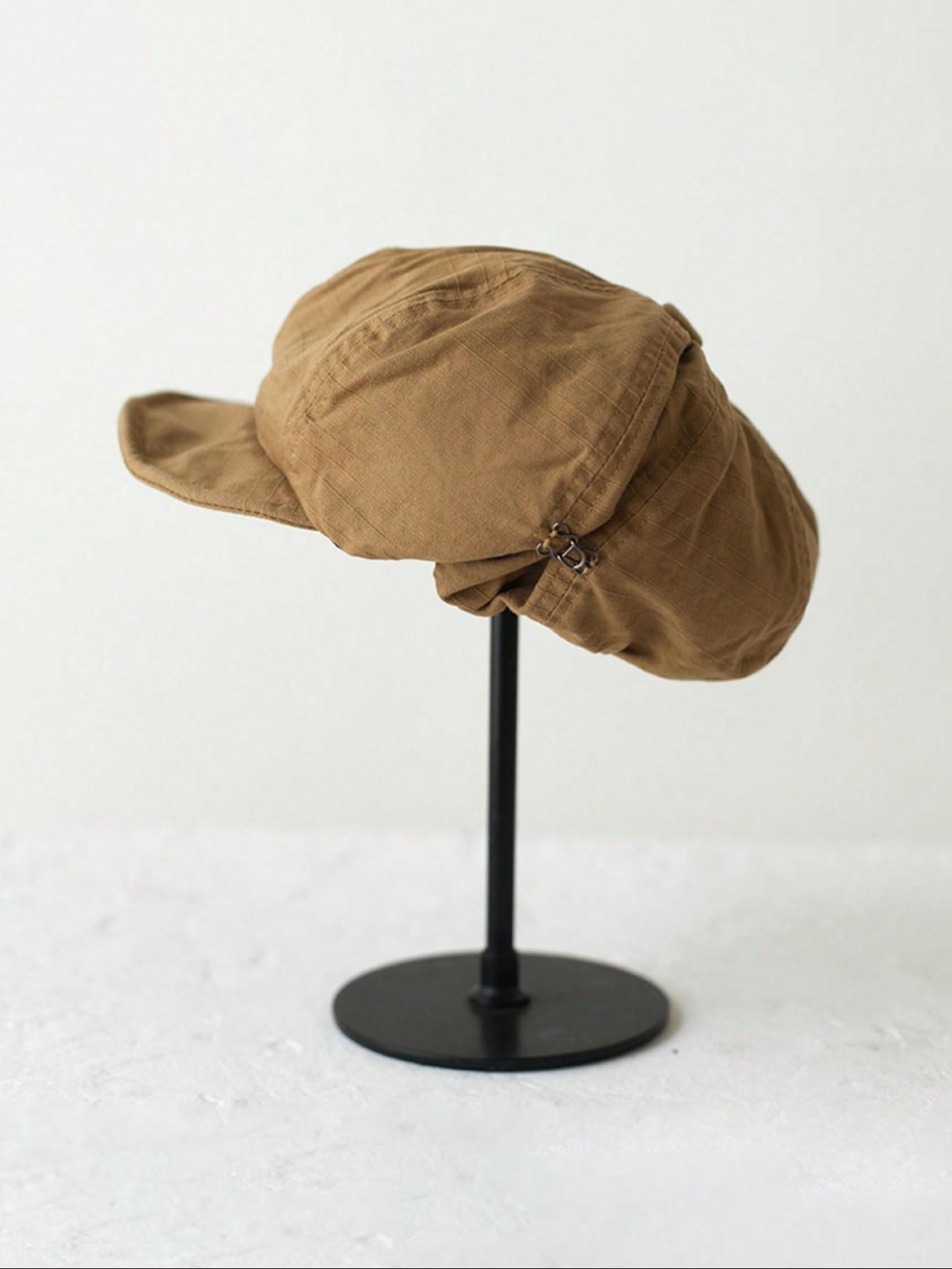 Retro Artistic Style Newsboy Cap, Large Size Slouchy Style Versatile Breathable Hat, Perfect for Spring, Adjustable Stylish Hat