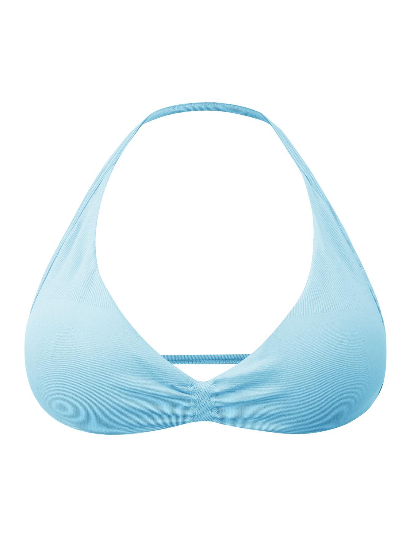 Women's Solid Color Strappy Sports Bra, Breathable Comfortable Backless Padded Impact Strappy Bra, Quick Drying Running Fitness Sports Bra