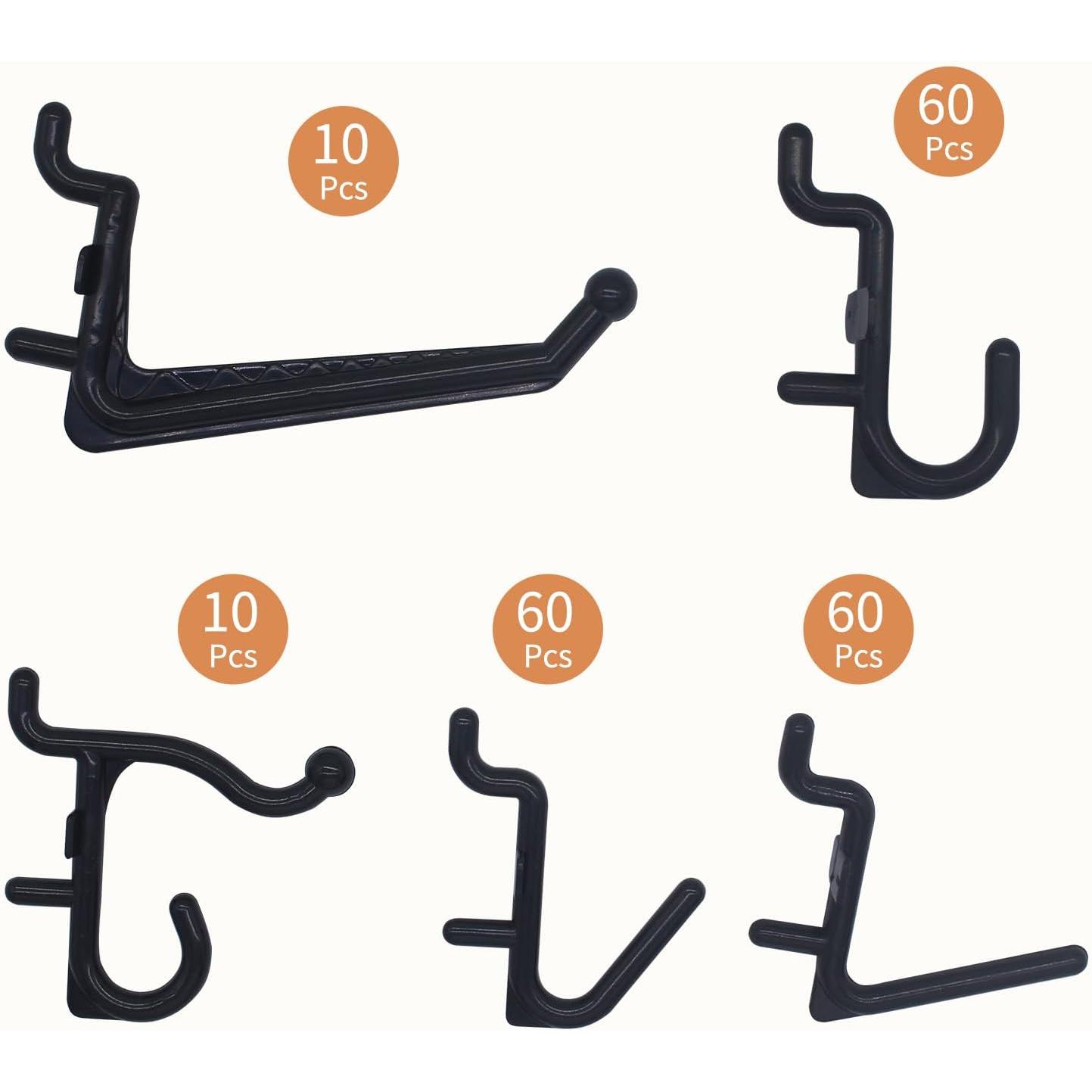200 count  Styles Pegboard Hooks  Kit Organizing Various Tools for  Storage, Garage Wall Attachments
