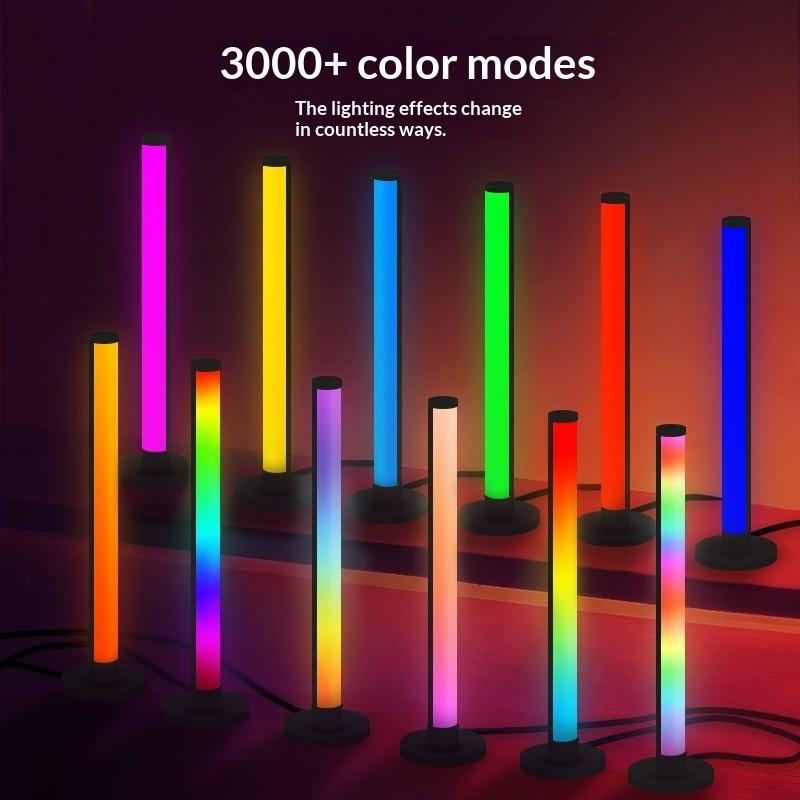 RGB Smart Ambient Lamp Pole, Music Sync LED Standing Light with APP & Remote Control, Color Changing Atmosphere Light, Lighting Effects for Gaming Room Bedroom Live Stream Party Decor Holiday Lights