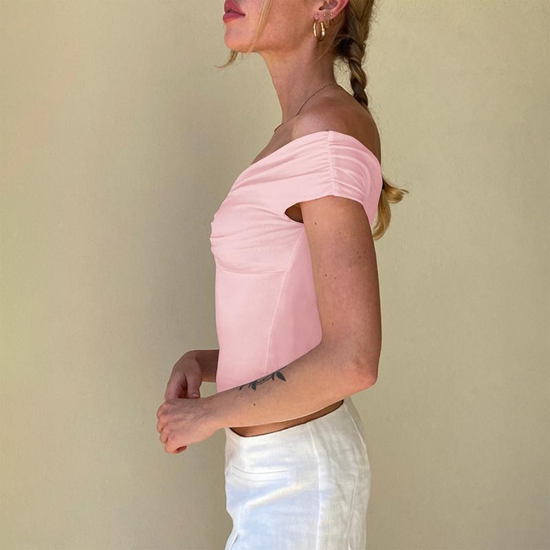 Cakulo Women's Yellow Off The Shoulder Top Sleeveless Backless V Neck Slim Fit Crop Top Y2K Summer Clothing Shape Ruched Slim Fit T-Shirt Blouses Cakulo Women's Yellow Off The Shoulder Top Sleeveless Backless V Neck Slim Fit Crop Top Y2K Summer Clothing Shape Ruched Slim Fit T-Shirt Blouses