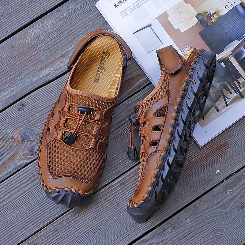 Handmade New Sandals, Durable Anti-Slip Comfortable, Versatile Closed-Toe Outdoor Casual Shoes, Perfect for Leisure Activities