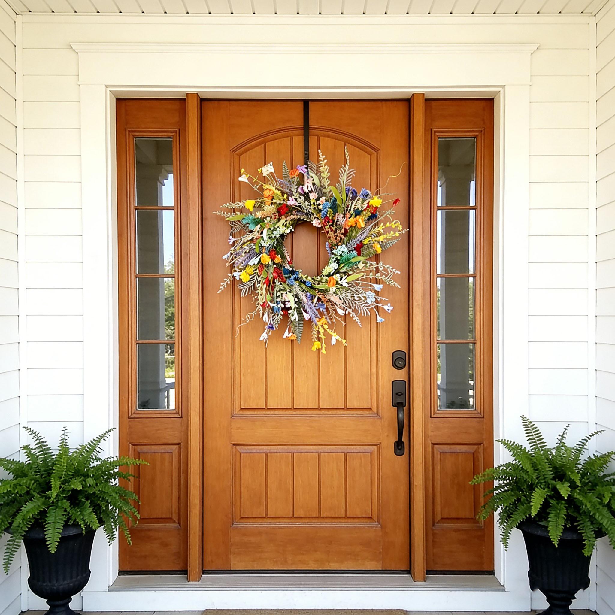 Berry Wildflower Wreath, Front Door Wreath, Spring Summer Wreath, Elegant Wreath, Mother's Day Wreath, Plastic Material, Daily Use