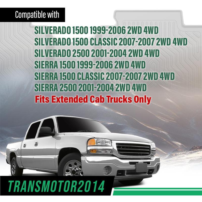 TPE Floor Mats Front Rear Fit For 99-24 Chevy Silverado GMC Sierra Crew Cab,All Weather Floor Mats Rubber Liners,Waterproof Anti-slip Durable Floor Mats Upgraded Version