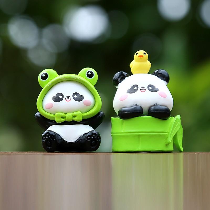 New Panda Plush Toy Set, Healing Desk Decor, Creative Office Trendy Cute Pet, Handmade Birthday Gift, Unique Collectible Figure