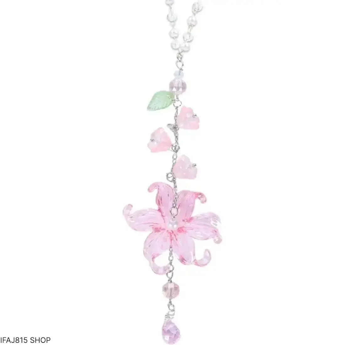 Lily of the Valley Car Charm - Handmade Boho Resin & Crystal Rearview Mirror Suncatcher, Gentle Nature-Inspired Charm, Sweet Lightweight Car Accessories, Soft Light Reflections, Lucky Travel Gift, A Gift for Women and Girls, Cars, A Sweet, Lightweight Car