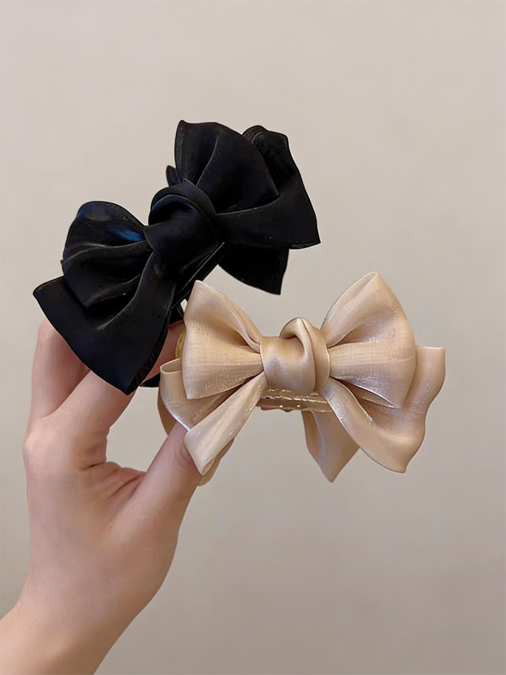 Elegant Large Bow Hair Clip, Multi-Functional Hair Accessory for Ponytails and Buns, Perfect for Daily Use by Women