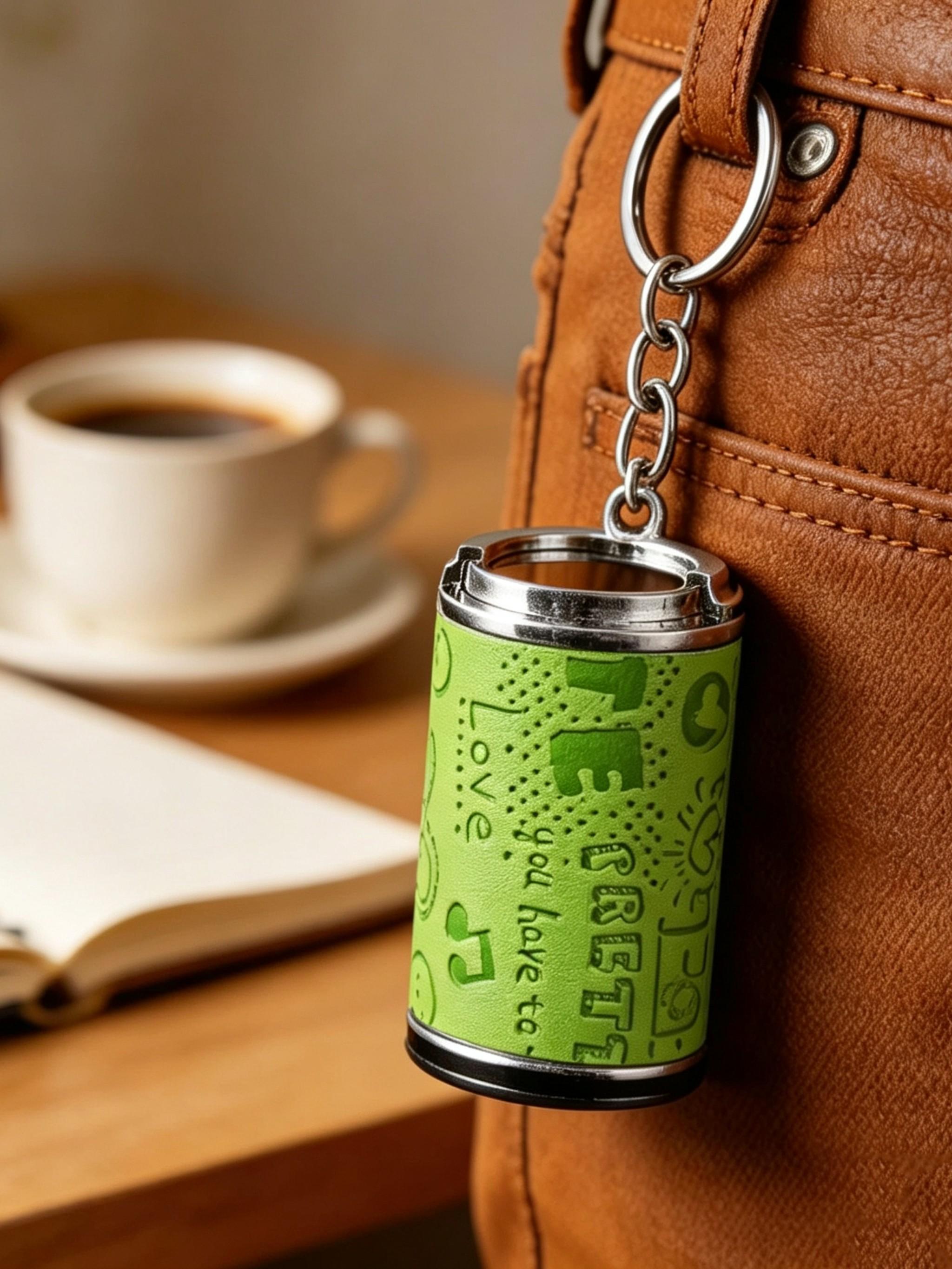 Creative Coin Holder Keychain, Fashionable Portable Change Container, Metal Coin Jar Key Ring, Unique Personalized Accessory, Gift Keychain