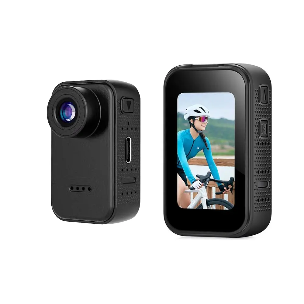 SP01 Mini Pocket Sports Camera Kit, 2K F2 Compact Action Camera with 1.47 Inch Screen, 120-Degree Recording Angle, Portable Thumb Sports Recorder