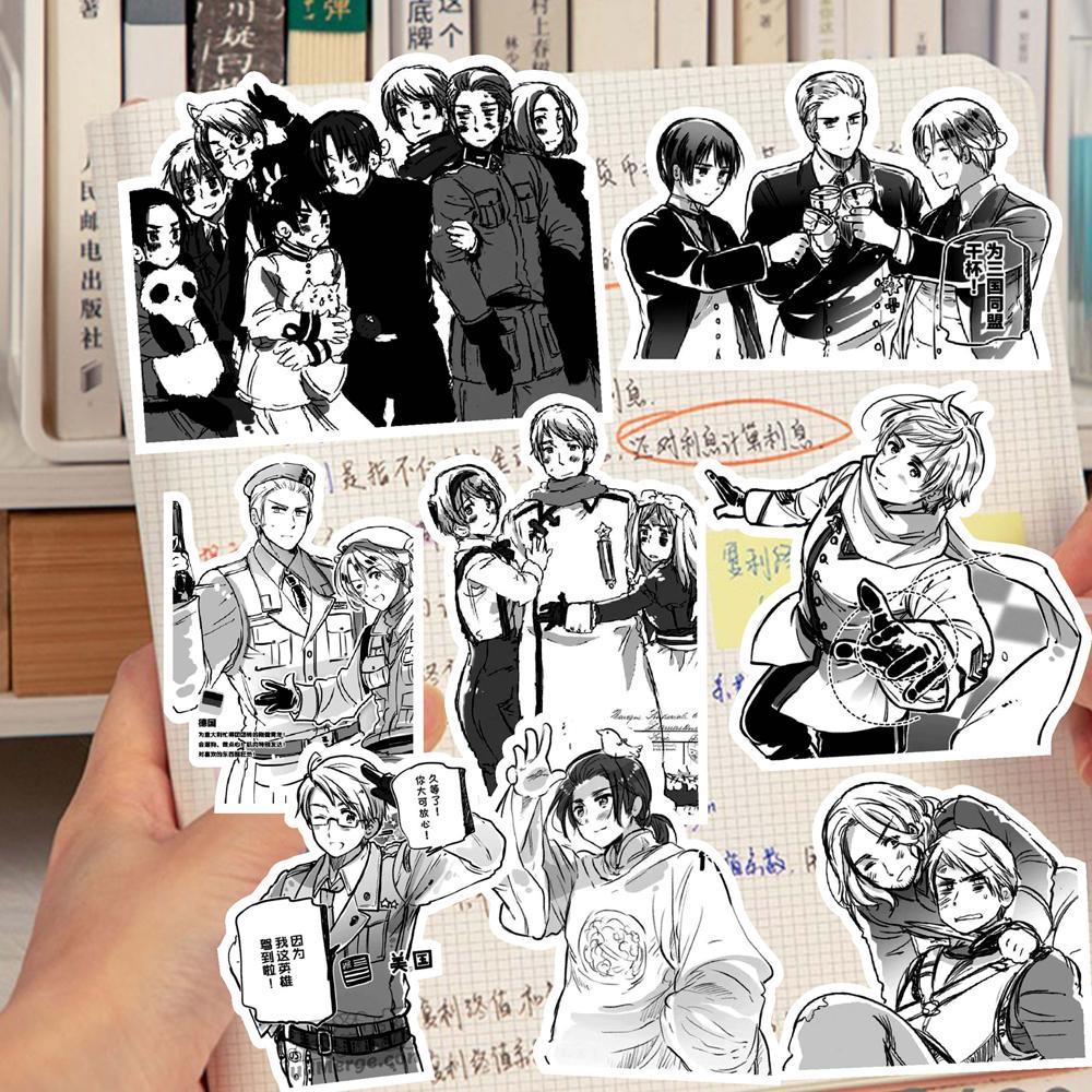 65Pcs Hetalia APH Anime Peripheral Stickers DIY Handbook Decoration Phone Case Cup Skateboard Waterproof Graffiti Stickers 65Pcs Hetalia APH Anime Peripheral Stickers DIY Handbook Decoration Phone Case Cup Skateboard Waterproof Graffiti Stickers