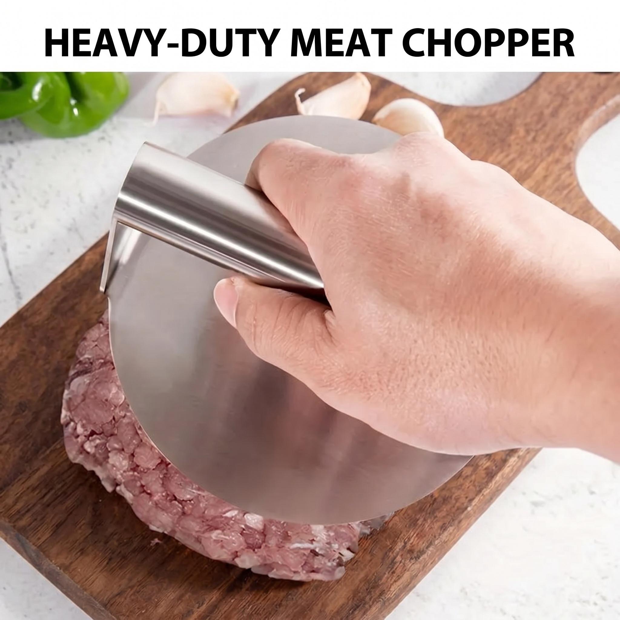 Stainless Steel Burger Press Meat Utensils, Non-Stick Hamburger Patty Maker with Ergonomic Handle & Flat Surface, Ideal for BBQ Home Kitchen Use-YY0