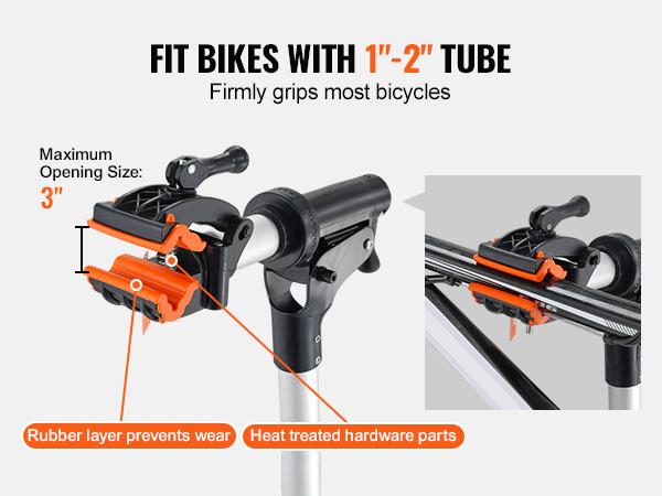 VEVOR Bike Repair Stand, 66 lbs Heavy-duty Aluminum Bicycle Repair Stand, Adjustable Height Bike Maintenance Workstand with Magnetic Tool Tray Telescopic Arm, Foldable Bike Work Stand for Home, Shops