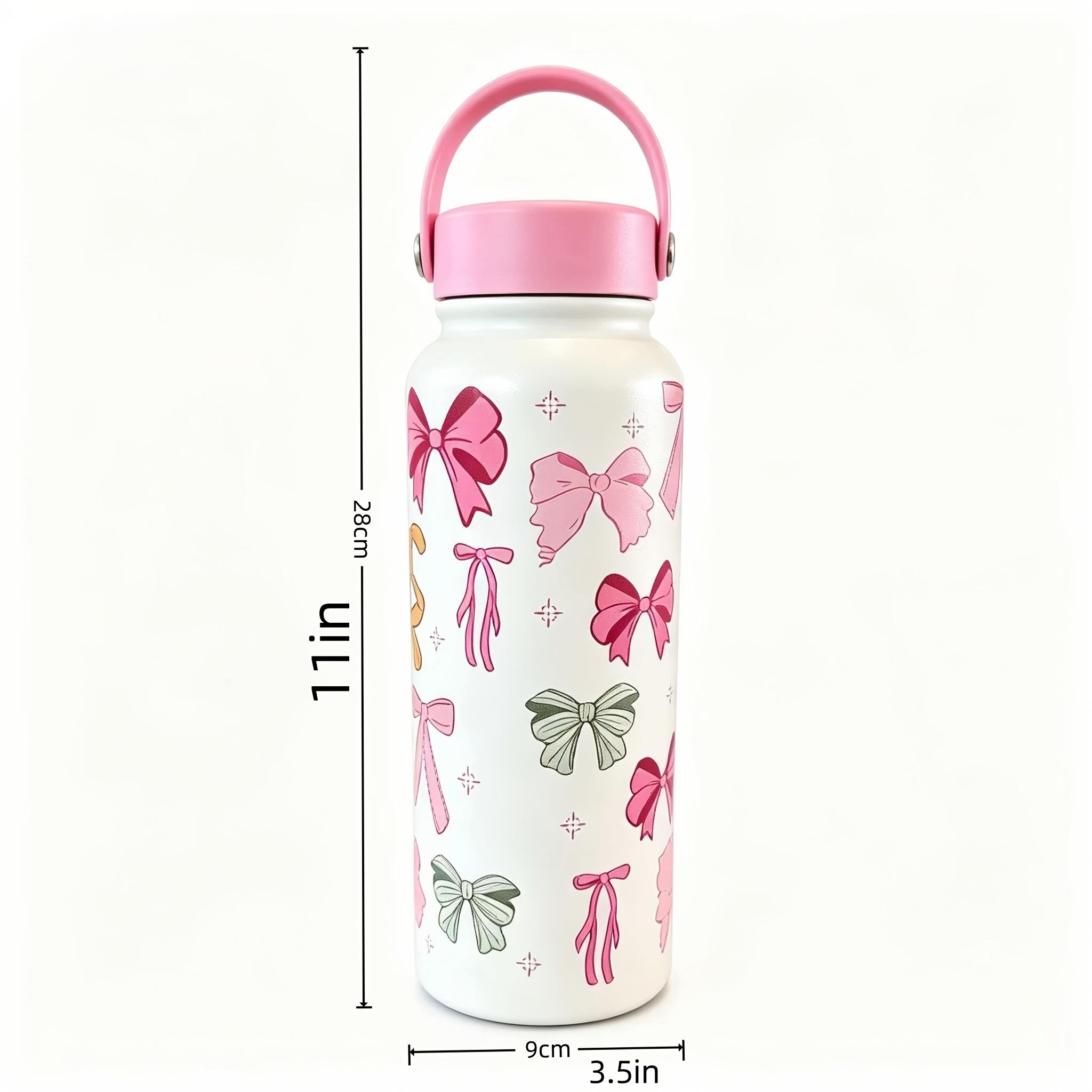 1000ML Floral 3D Print Insulated Cup, Ice Coffee Tumbler, Dual Layer Stainless Steel, Long-Lasting Heat/cool Retention, Portable Water Bottle for Outdoor Activities