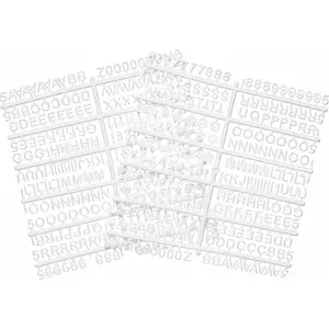 1/2 Inch 494 Pcs White Letters for Felt Letter Boards, Including Small Characters, Numbers, Symbols for Changeable Plastic Message Boards