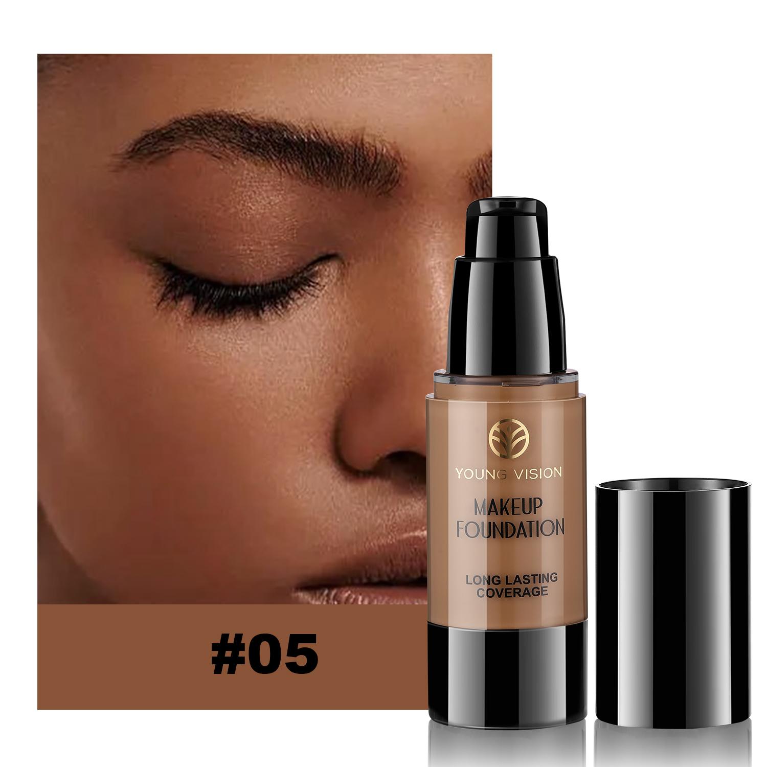 YOUNG VISION High Coverage Moisturizing Hydrating Liquid Foundation Makeup, Lightweight and Non-Heavy, Flawless Finish, Suitable for All Occasions