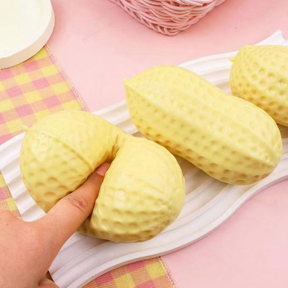 Peanut Squishies Soft Squeeze Dough Squishy for Anxiety Relief & Focus – Sensory Decompression Toy for Kids & Adults – Fun Desk Toy & Party Favors