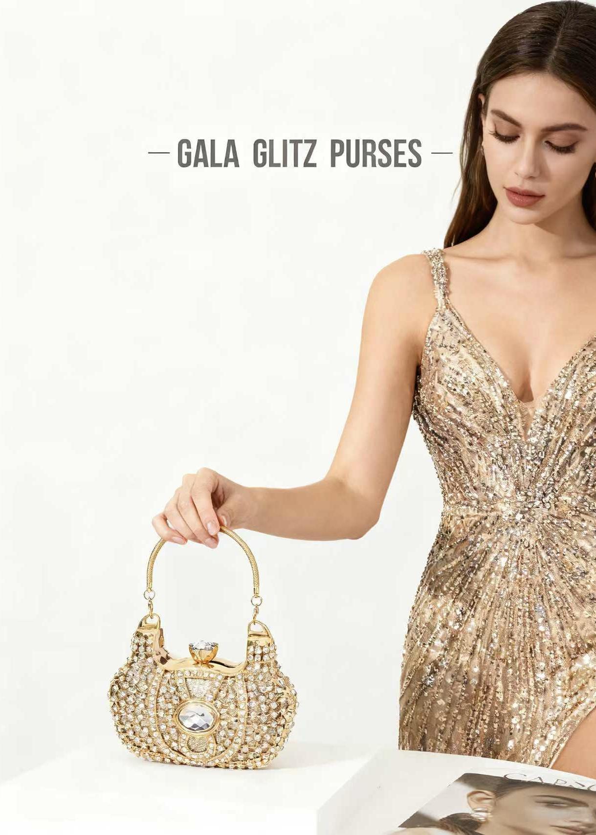 Elegant Crystal Diamond Evening Bag, Handmade Luxury Clutch, Perfect for Weddings & Parties, Fits 6.5-Inch Phone, Versatile Crossbody Design