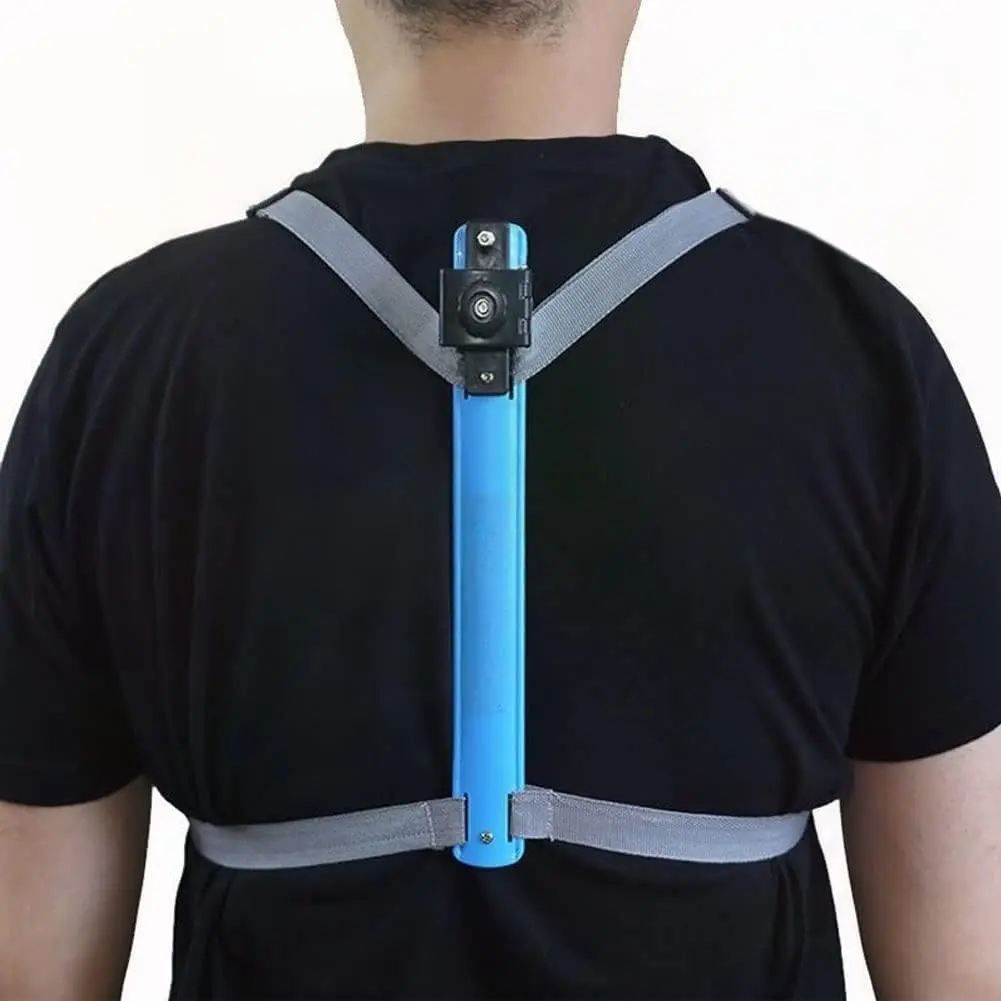 WAYUTO Hands-Free Sun Blocker Back Umbrella Holder - Quick Release, 9.84" Long ABS & Nylon Strap Adjust Bracket Mount for Rain, Fishing Outdoor Activities