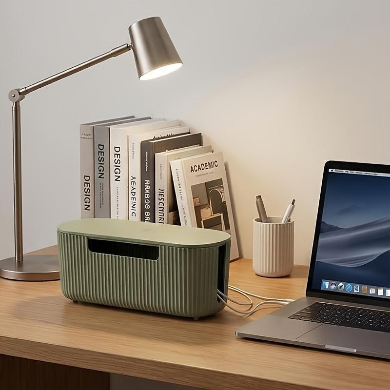 Cable Management Box Cable Management Kit for Power Strip to Hide Wires,Cord Organizer Boxes,Safe ABS Material Wire Organizer of Cable Clips Sleeve for Home & Office