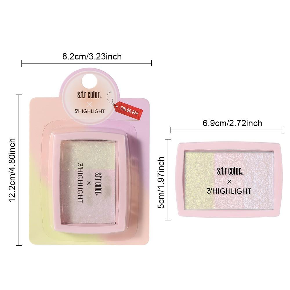 Multifunctional Three-Color Highlighter for Cheeks, Waterdrop Finish Korean Makeup, Brightening Face Illuminator, Beauty Essential