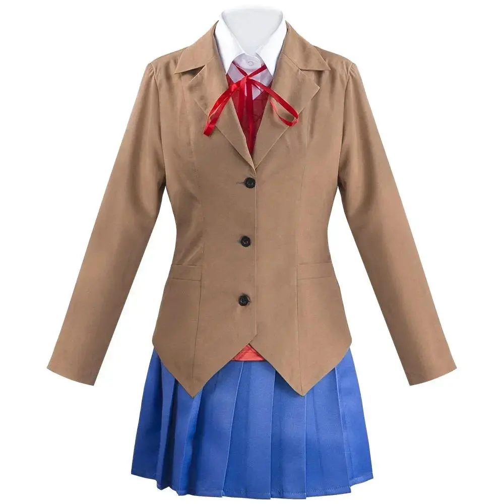 2026 Anime Game Doki Literature Club Monika Cosplay Sayori Yuri Natsuki Cosplay Costume Wig Set School Uniform Girl Women