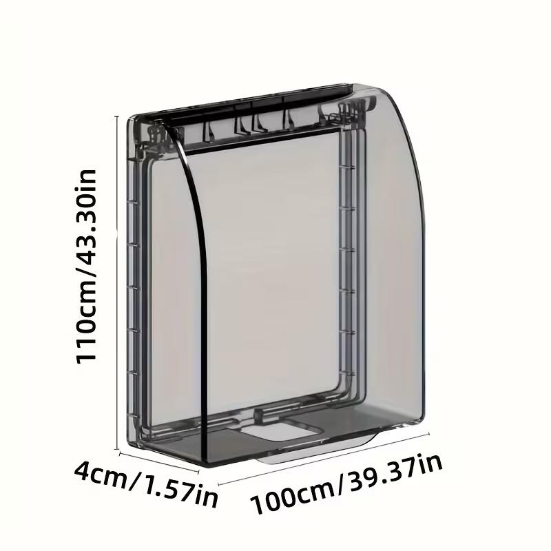 Waterproof Self-Adhesive Socket Box, High-Line Switch Cover, No Drilling Splashproof Outlet Protector, Bathroom Power Plug Holder