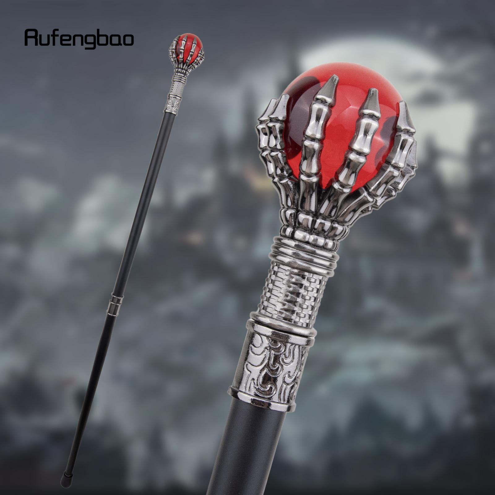 Red Glass Ball Steampunk Walking Cane Fashion Decorative Walking Stick Gentleman Luxury Crosier Knob Walking Stick 93cm