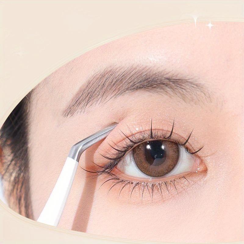 1pc Eyelash Applicator Tool DIY Lash Tweezers Curved Eyelash Tweezers For Easy Lashes Application And Removal