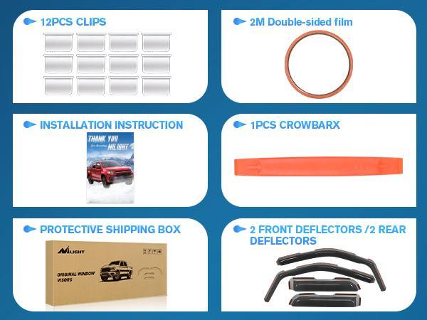 Nilight in Channel Rain Guards for Ford F150 2004 2005 2006 2007 2008 2009 2010 2011 2012 2013 2014 Super Cab Original Window Deflectors,Vent Window Visors-4PCS Truck Accessories Universal Automotive Accessories  dealsforyoudays