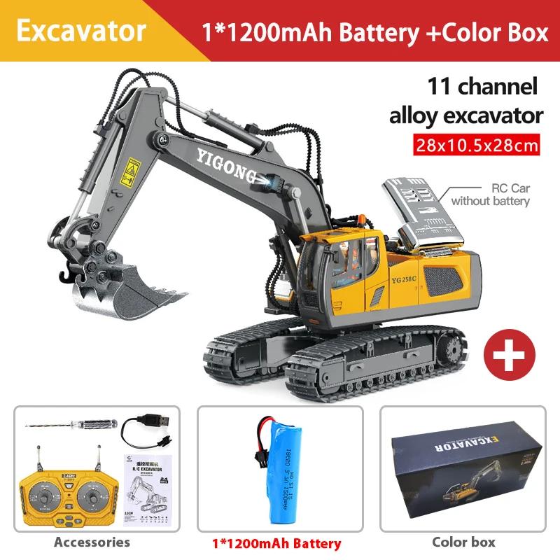 Alloy 2.4G 11/9 CH Remote Control Excavator RC Model Car Toys Dump Truck Bulldozer Engineering Vehicle With Led Lights Music,Christmas Birthday Gifts Engineering Car Children Electric Toy Alloy 2.4G 11/9 CH Remote Control Excavator RC Model Car Toys Dump Truck Bulldozer Engineering Vehicle With Led Lights Music,Christmas Birthday Gifts Engineering Car Children Electric Toy