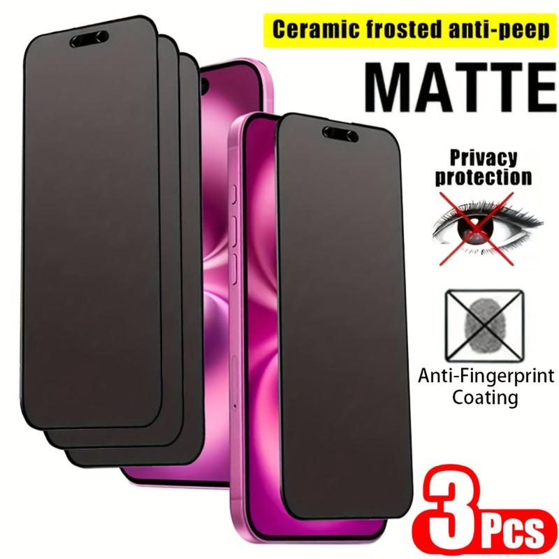 Three-Pack Matte Anti-Spy Screen Protector, Enhanced Privacy, Edge Reinforcement, Drop & Scratch Resistant, Bubble-Free, for iPhoneiPhone 17 Pro Max/17 Air/16 Pro Max/16 Plus/15 Pro Max/14/13/12/11/XS/XR Series