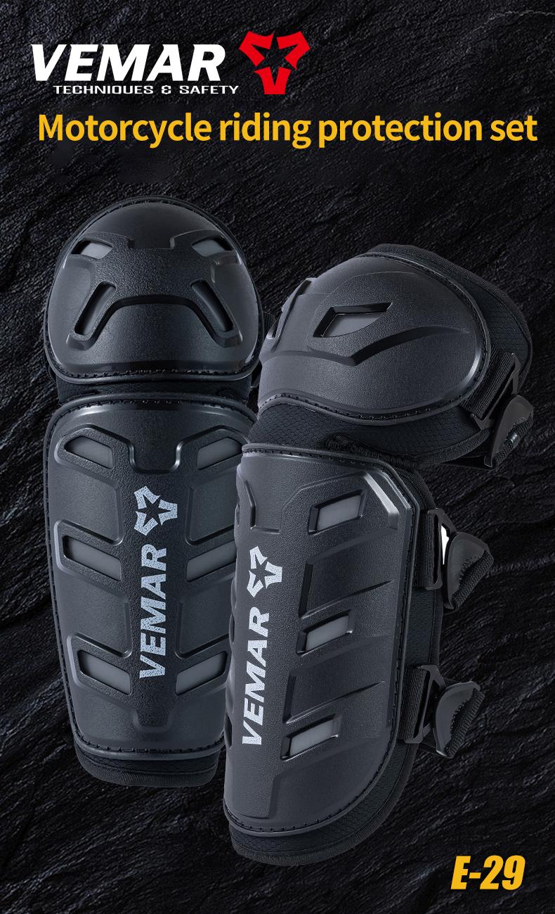 4Pcs/Set VEMAR Motocross Knee & Elbow Pads Motorcycle Protective Gear for Off-Road Racing MTB Dirt Bike Riding Moto Protection