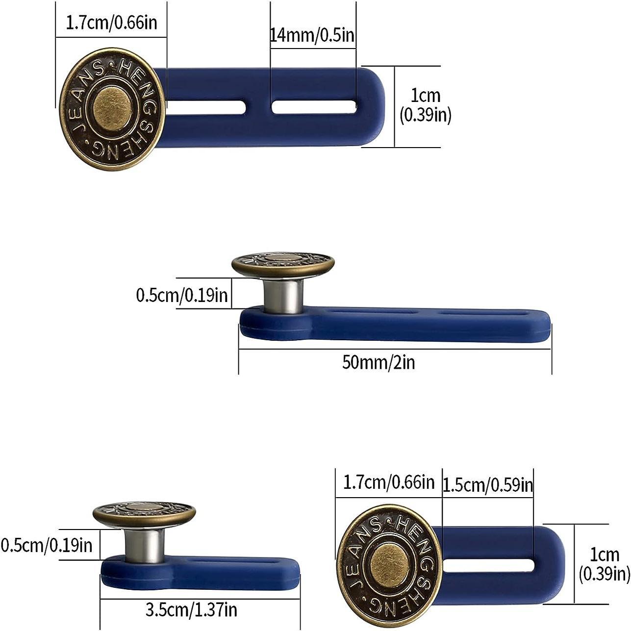 6 Piece Set Jeans Button Extenders, Adjustable Buttons, No Sewing Required, Unisex Pants Button Extenders, Adjustable Waistband Extension, Durable Design