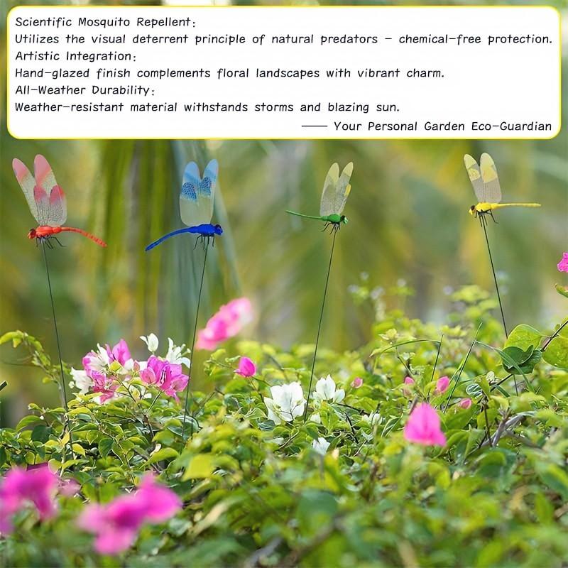 12/28 PCS 3D Dragonfly Garden Decor, Dragonfly Stakes Outdoor Art, Fly Deterrent & Bird Scare, DIY Lawn Patio Aesthetic Ornaments, Unique Home & Garden Gifts