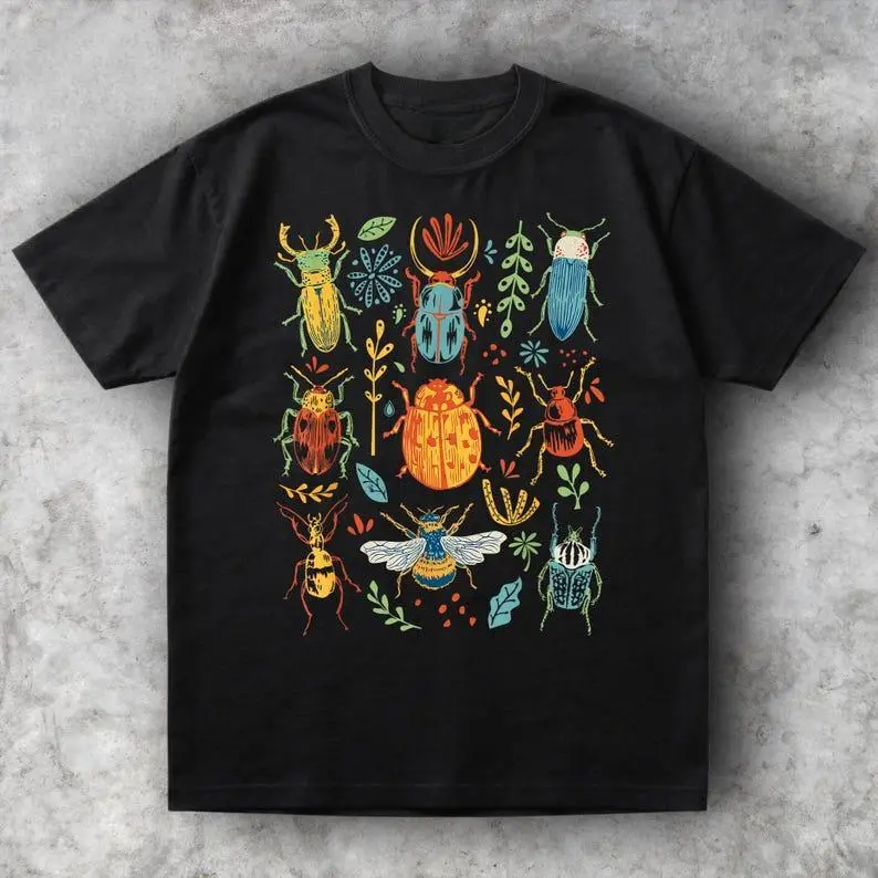 90s Bugs Entomology Shirt, Vintage Insect Collection Graphic Tee, Retro Nature Lover T-Shirt, Entomologist Gift Shirt, Cottagecore Wildlife Apparel