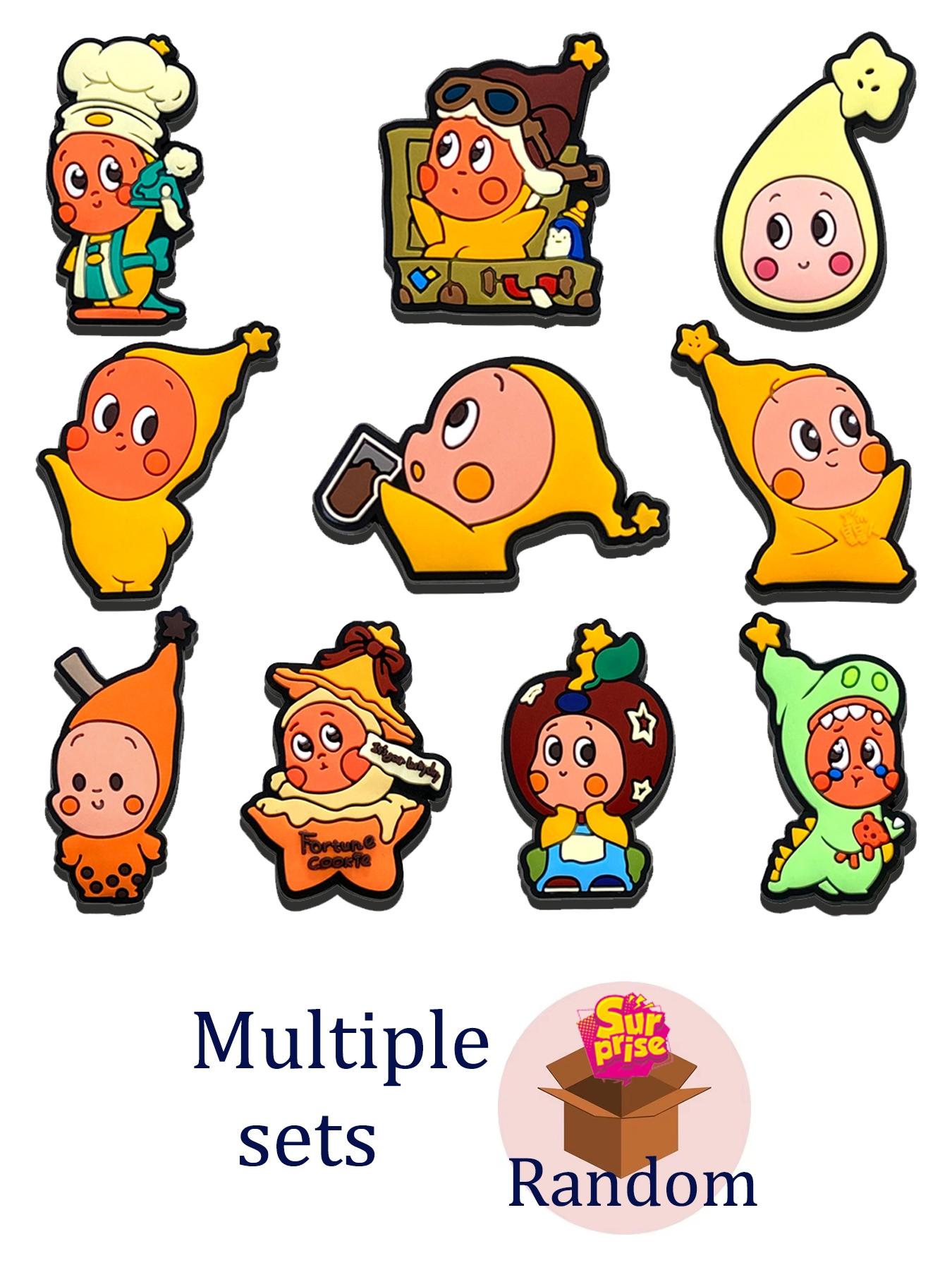 Star Person Twinkle Twinkle PVC Cartoon DIY Shoe Buckle Decor, Classic Sandal Decoration, Family Party Gift, All Seasons