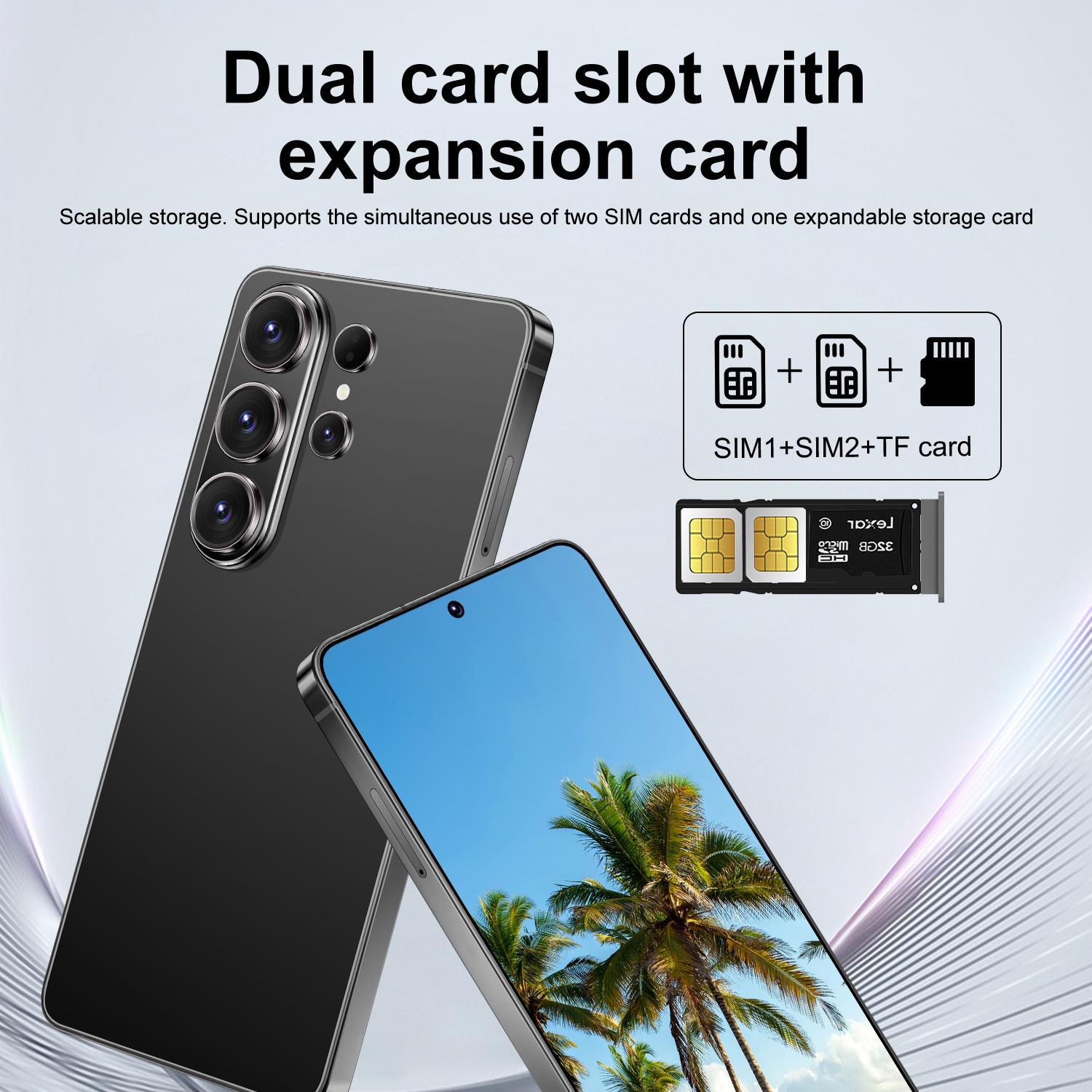 Astarry-S26 Ultra smart phone, 6.75-inch touch screen, dual-card dual standby 4-core model, 3GB RAM 32GB storage, Android 12 4G network touch screen phone Touchscreen Phone Smartphone