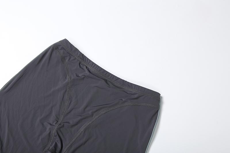 DOUCIU Basic Solid Color Simple Sporty Casual Versatile Tight-Fitting Sexy Hot Women'S Thin See-Through Long-Sleeved Jumpsuit And Pants Two-Piece Set