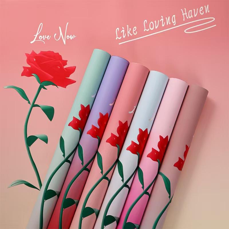 Elegant Floral Packaging Paper, Simple Design Flower Wrapping Sheet, Ideal for Bouquets & Gift Wraps, Enhance Your Florist Shop Aesthetics