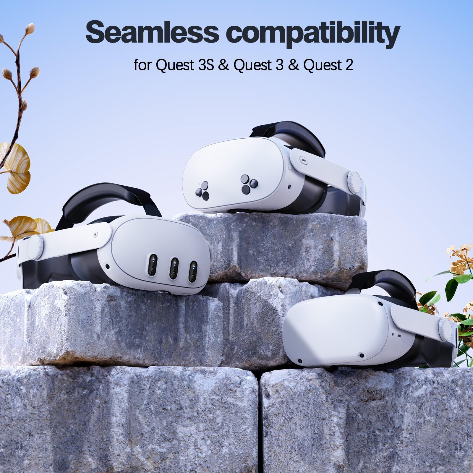 Adjustable Elite Headband for Meta Oculus Quest2/quest 3/quest 3s, Enhances Comfort and VR Immersion, Reduces Facial Pressure, Essential for Long Gaming Sessions