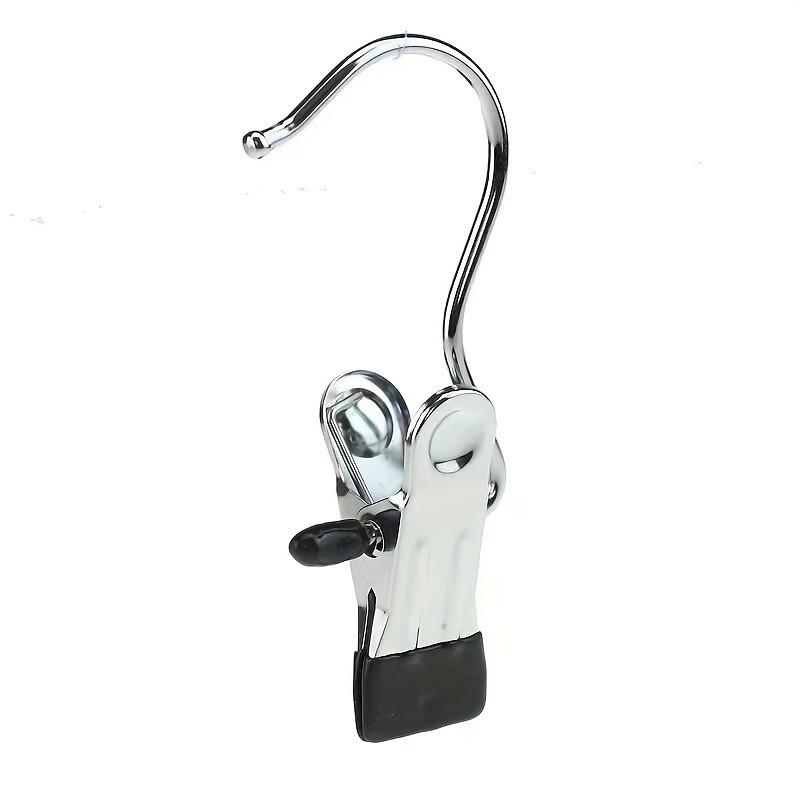 Stainless Steel Clothes Hanger Clip, Multi-Functional Hook for Hats, Shorts, Fabric, Home Use, Socks Drying Hook, No Trace Design