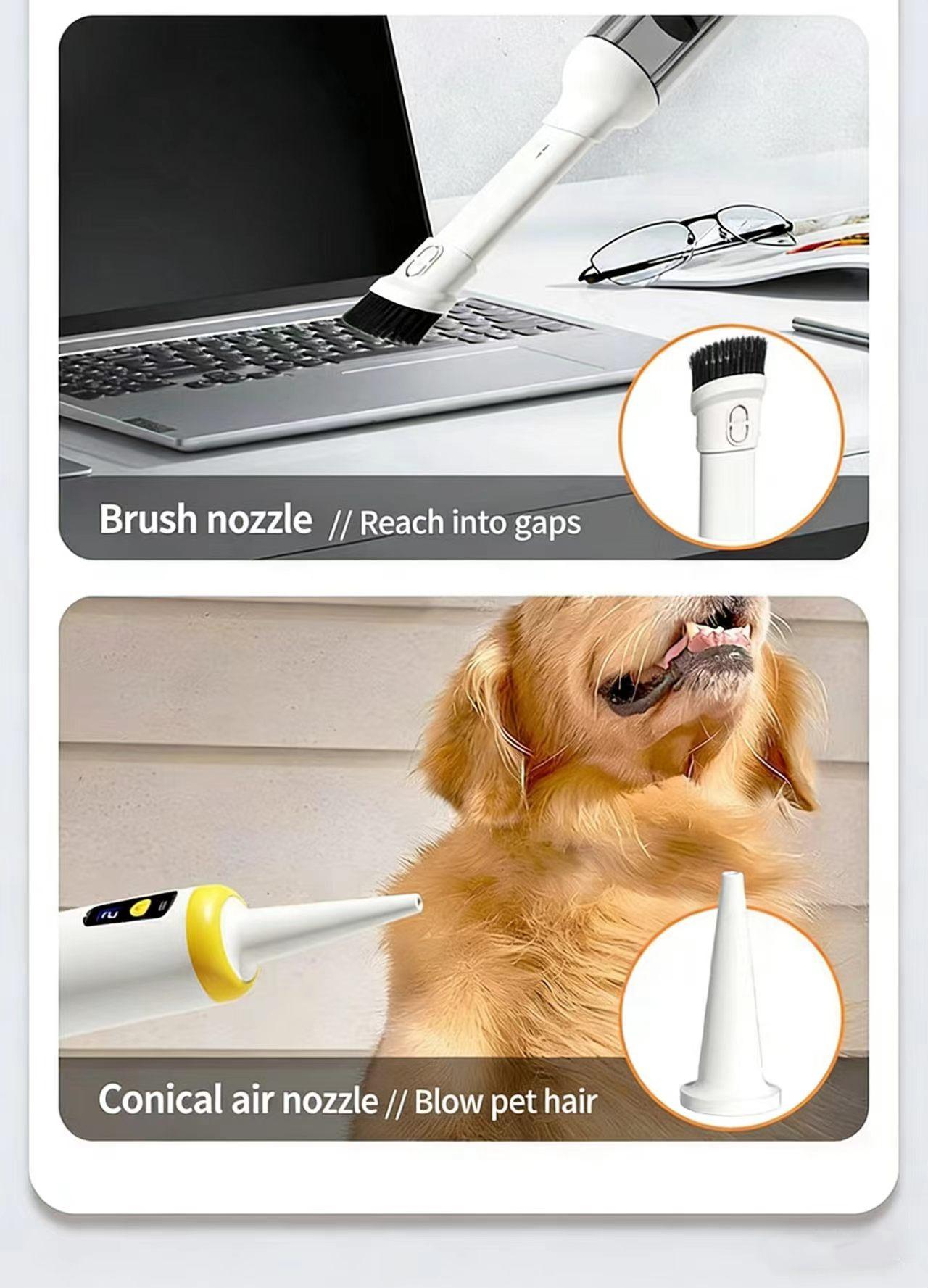 All-in-One Pet Grooming, Vacuuming, and Blowing Machine; Cat Hair Cleaner and Adsorber; Fully Automatic Vacuum Cleaner; Carpet and Bedding Hair Remover; Powerful Suction; Wireless Charging; Multi-Functional