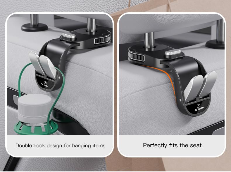 Car Seat Hook Stowing Tidying Phone Holder Hanging Hooks Car Interior Accessories For Acura ADX RDX ZDX Integra NSX MDX TLX CDX ILX RLX TL RL