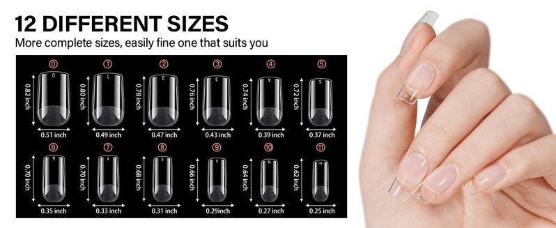 AILLSA Gel Nail Kit Short Square Acrylic Nail Tips 240pcs with 2In1 Nail Glue Base Coat Nail Dehyrator UV Light Jelly Gel Polish Top Coat Nail Tools for Beginner DIY at Home Nail Care Manicure Comfort Cutics gelx Nail birthday gifts dealsforyoudays