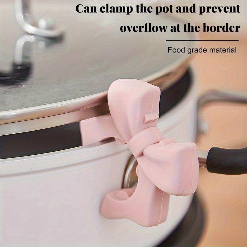 Cute Bow Silicone Spatula Holder, Space-Saving Kitchen Organizer, Heat Resistant, Scratch-Resistant, Compatible with All Stoves, Tableware