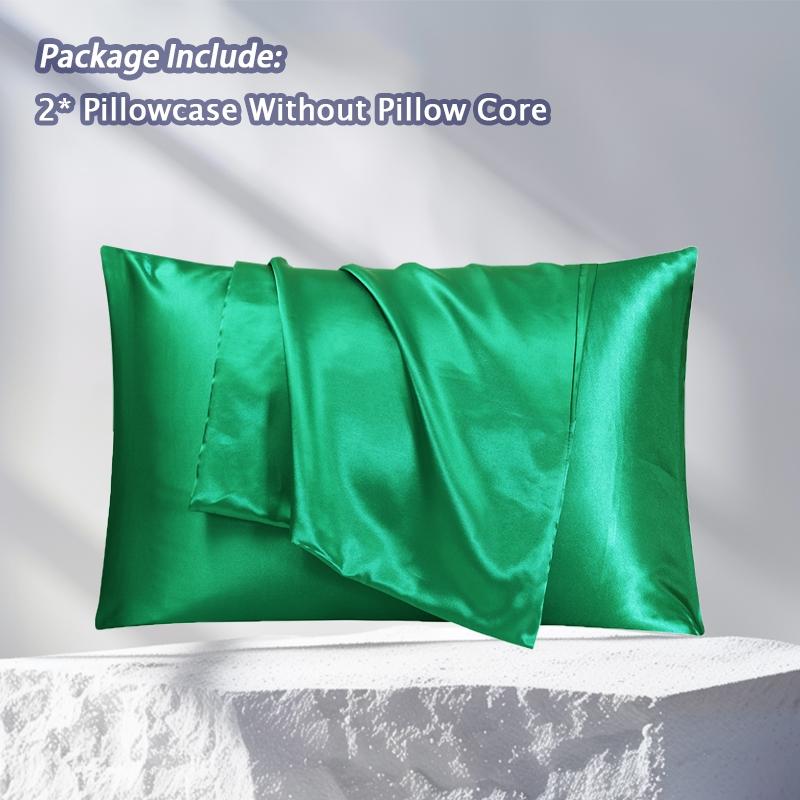 2/4-Piece Set Of Solid Color Silky Satin Pillowcases, Luxury Minimalist Style (Pillow Insert Not Included), Cool Bedroom Bedding, Enhance Your Sleep Experience, Suitable For Family Bedrooms and Dormitories Bedding Accessories