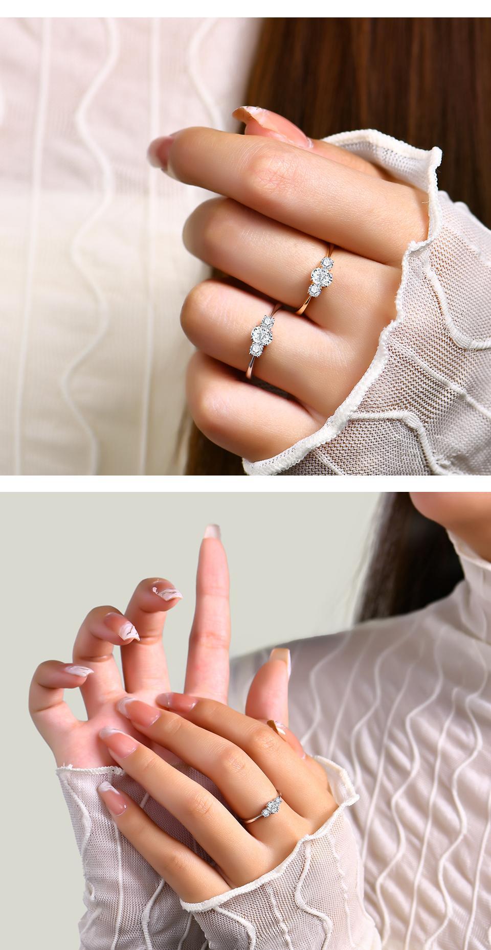 Oval Cut Synthetic Moissanite Ring Jewelry Luxury Ring for Engagement Wedding Gift R073